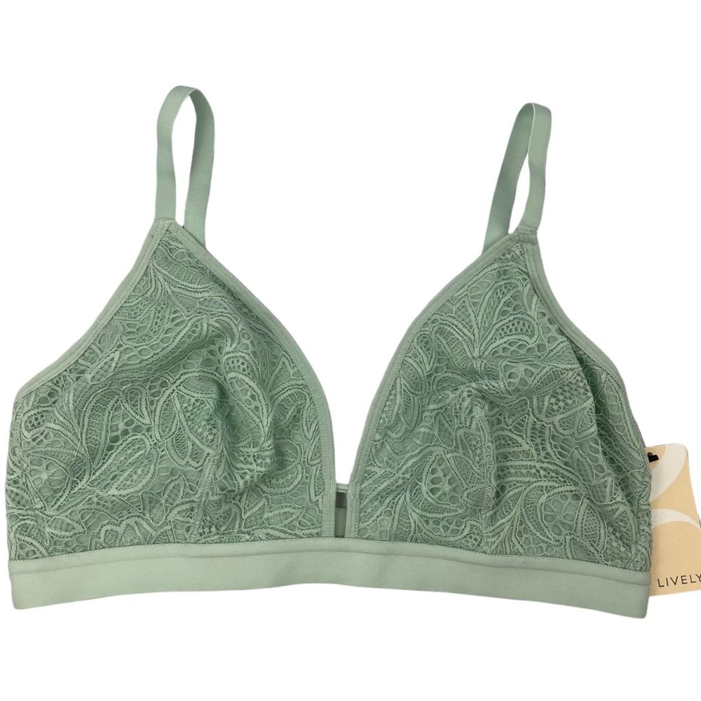 LIVELY The Palm Lace Busty Bralette Seafoam Green Size 2: 34DDD 36D 36DD 36DDD
